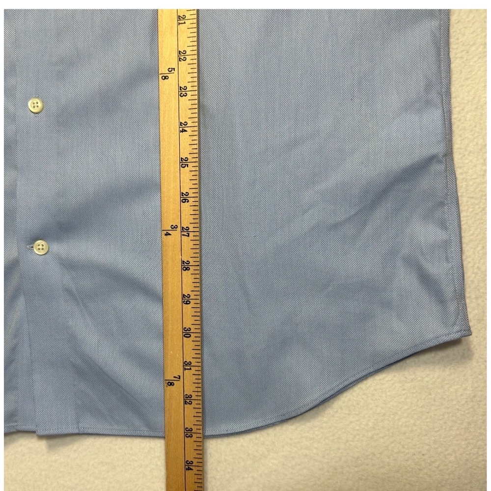 Banana Republic Royal Oxford Slim Fit No Iron Shirt Mens XL Blue French Cuff - Picture 8 of 11